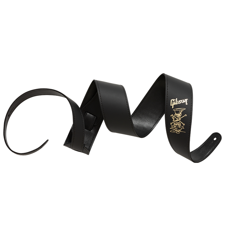 Slash Premium Leather Guitar Strap (Black) - AS-SLSH-GLD
