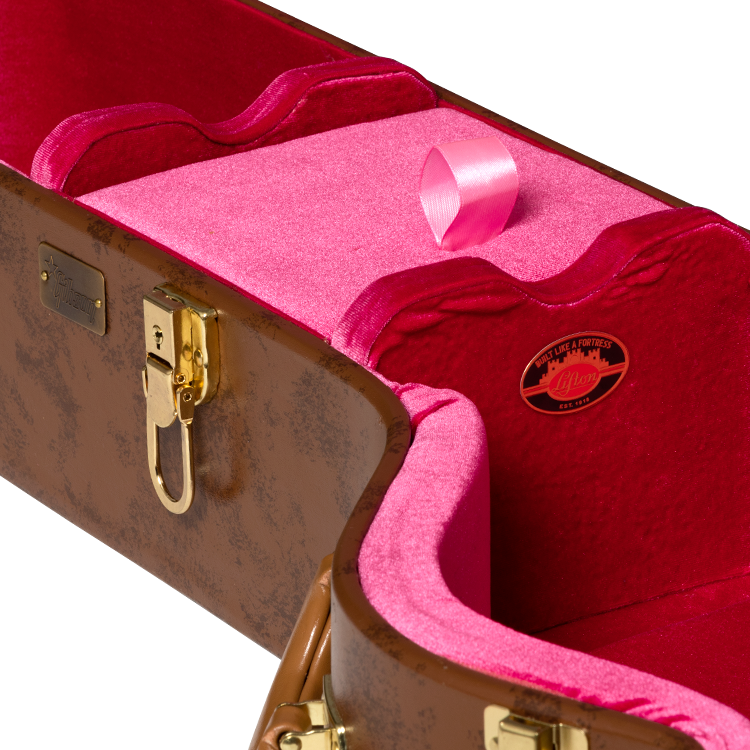 Lifton Historic Brown/Pink Hardshell Case, SJ-200 - ASLFTCASE-5L-J200