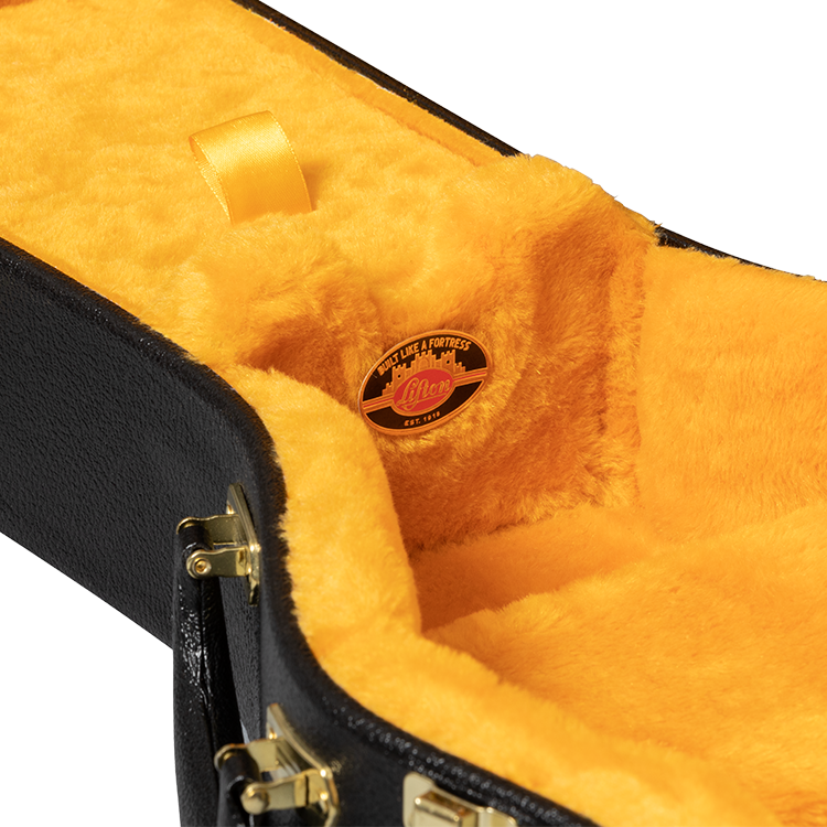 Lifton Historic Black/Goldenrod Hardshell Case, Les Paul - ASLFTCASE-PB-LPS