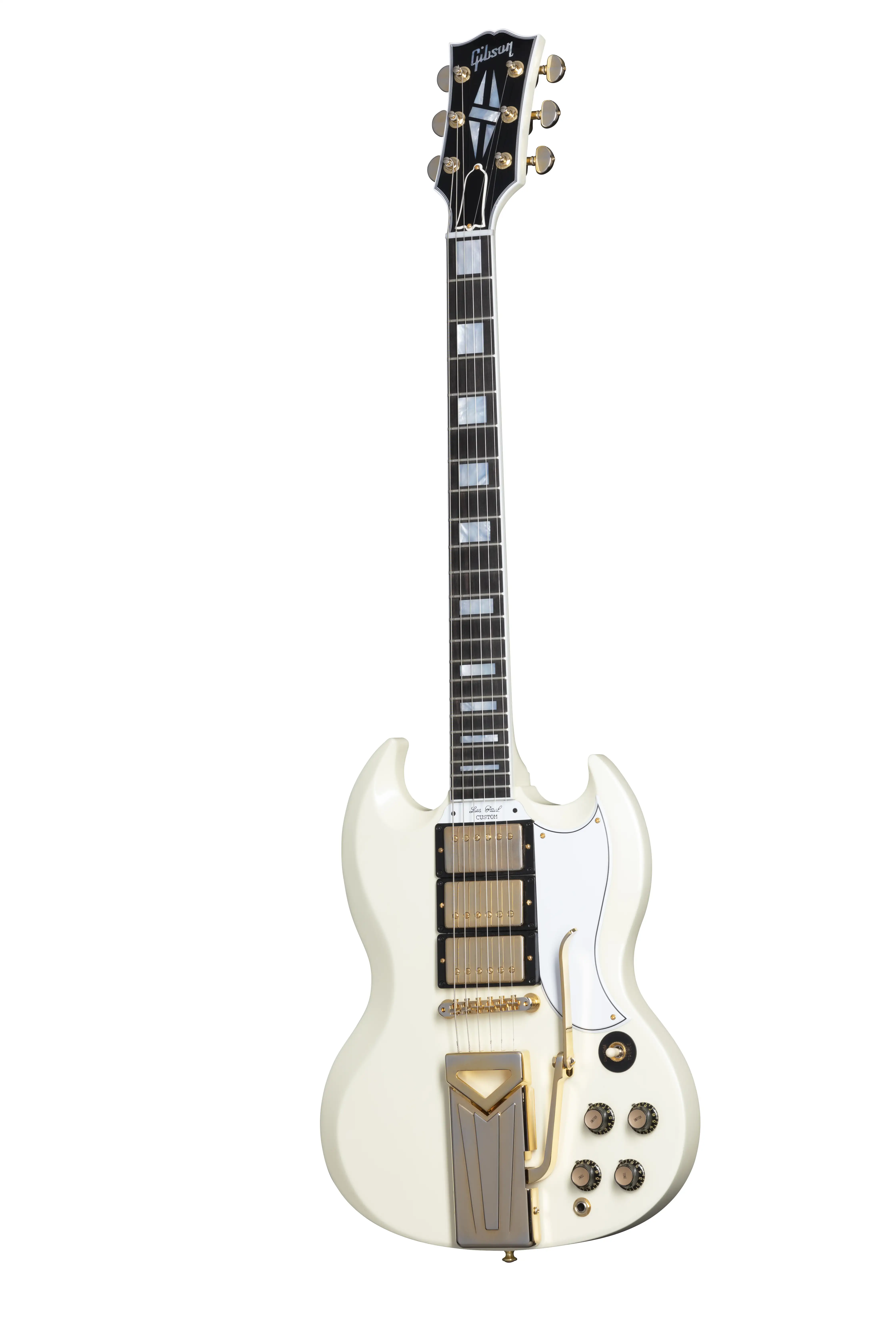 60th Anniversary 1961 Les Paul SG Custom With Sideways Vibrola - Polaris-White