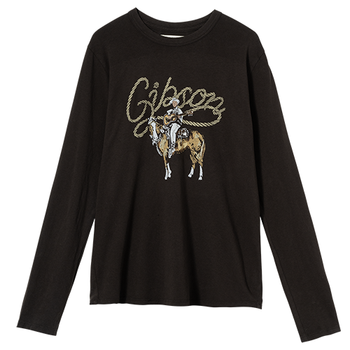 Imogene + Willie x Gibson Longsleeve Tee (Dark Brown) - GA-IW-LSTEEBRN-XS