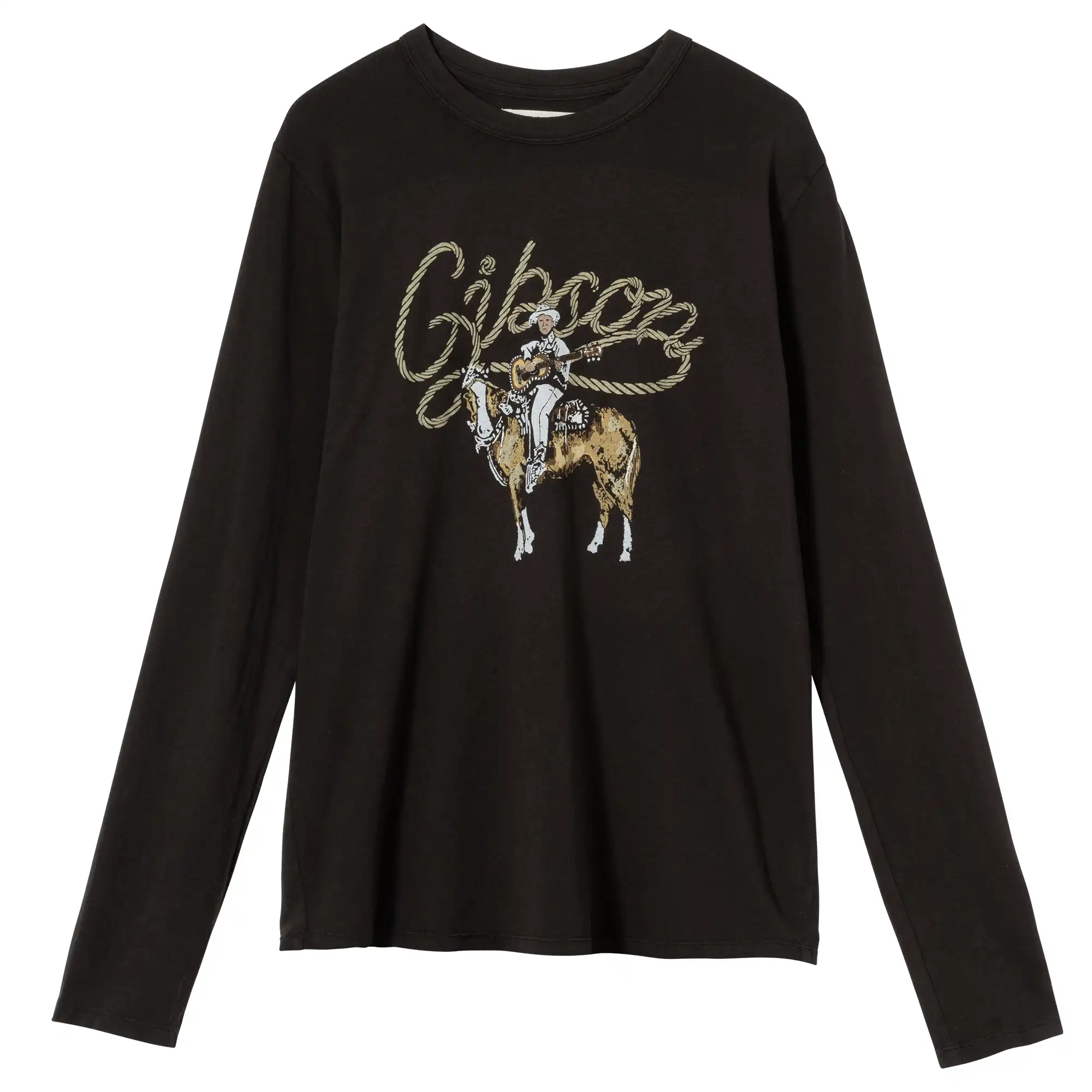Imogene + Willie x Gibson Longsleeve Tee (Dark Brown) - GA-IW-LSTEEBRN-XS