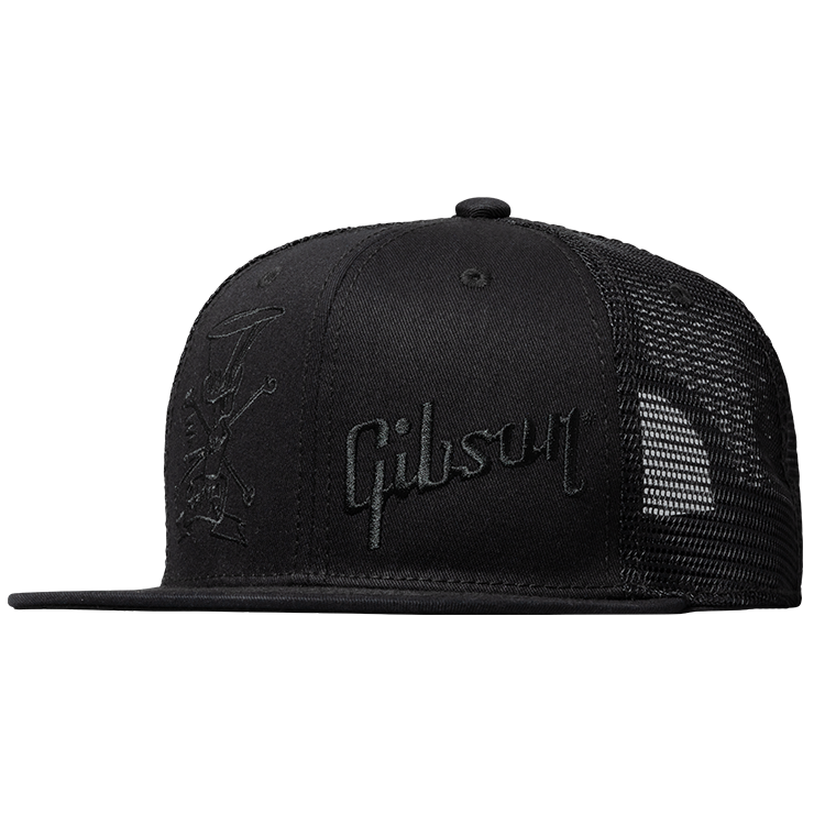 Slash 'Skully' Trucker Hat, All-Black - GA-SLSH-TRHTB