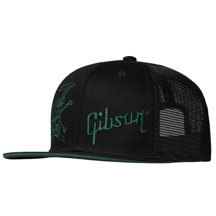 Slash 'Skully' Trucker Hat, Black & Green - GA-SLSH-TRHTG