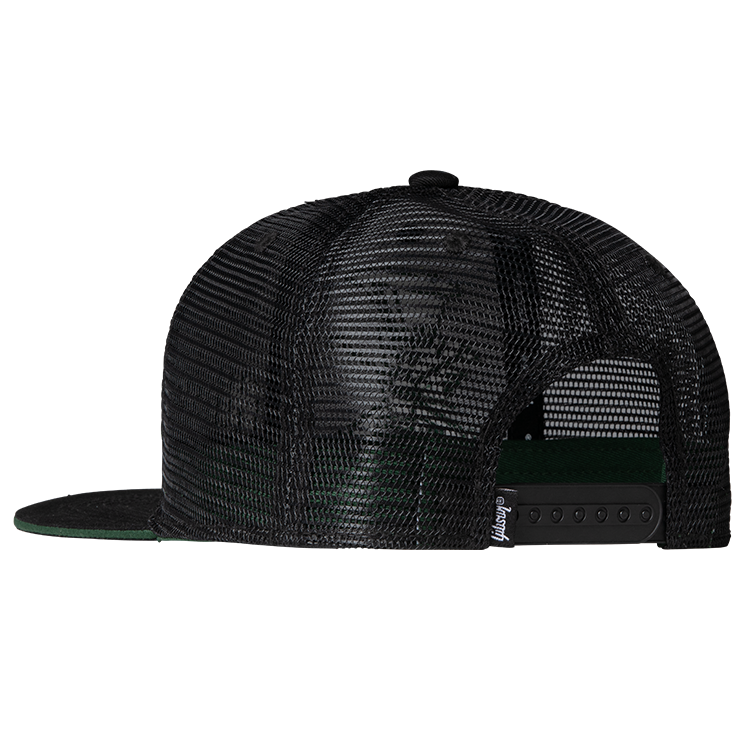 Slash 'Skully' Trucker Hat, Black & Green - GA-SLSH-TRHTG