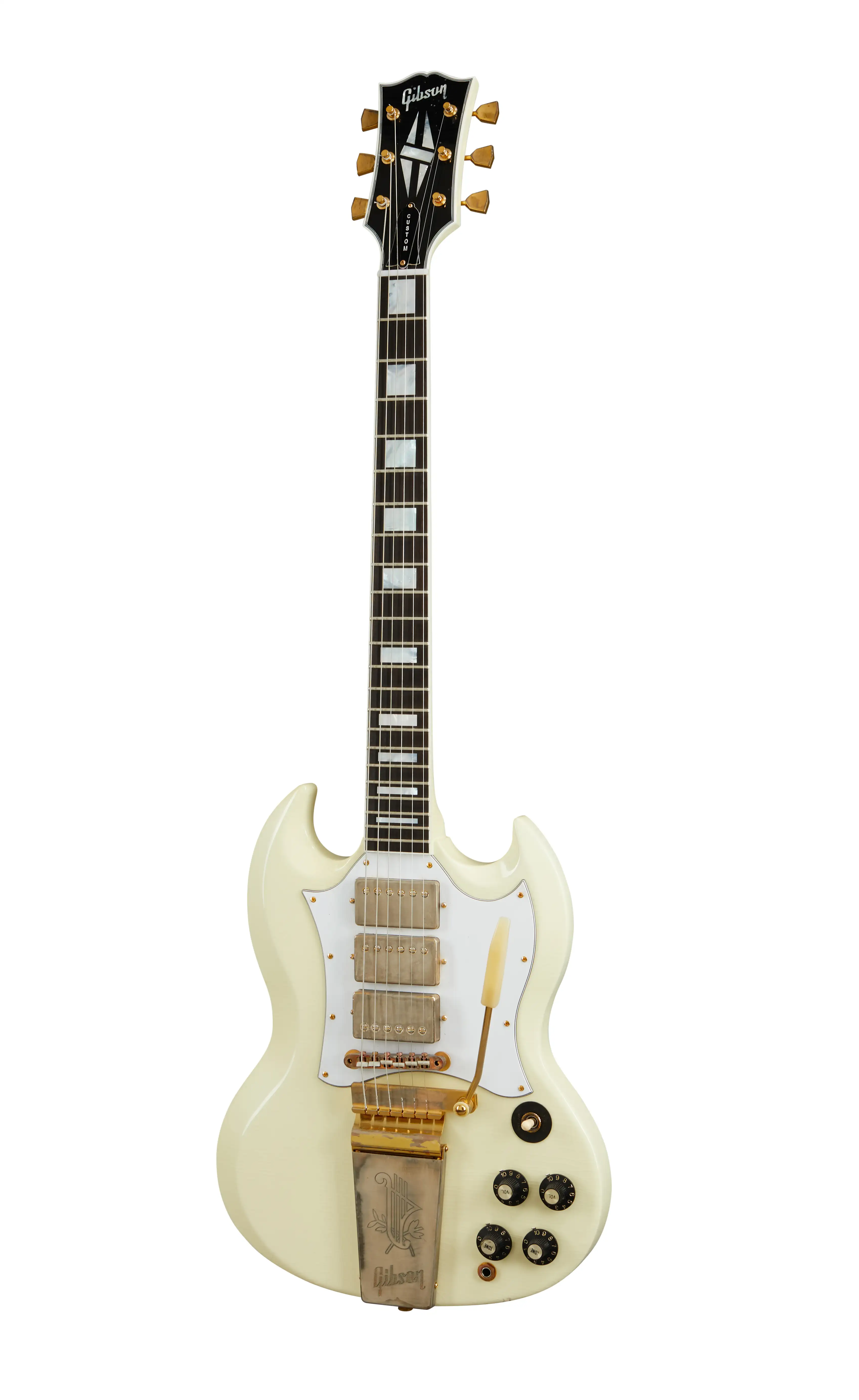 Jimi Hendrix™ 1967 SG Custom - Aged-Polaris-White