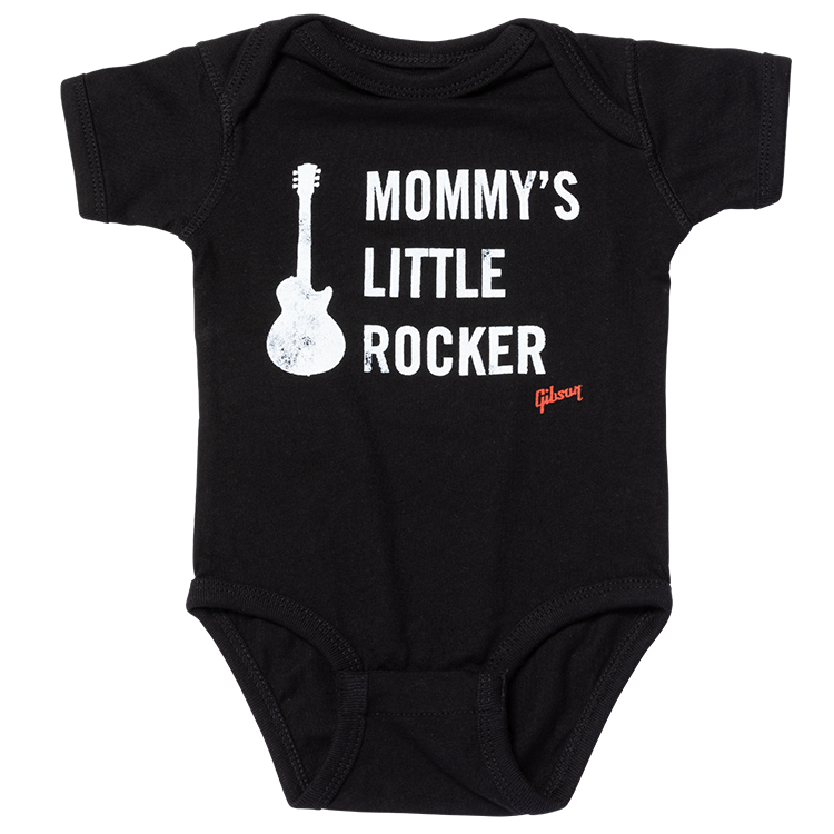 Mommy's Little Rocker Les Paul Onesie (Black) - GA-ONMLPB6