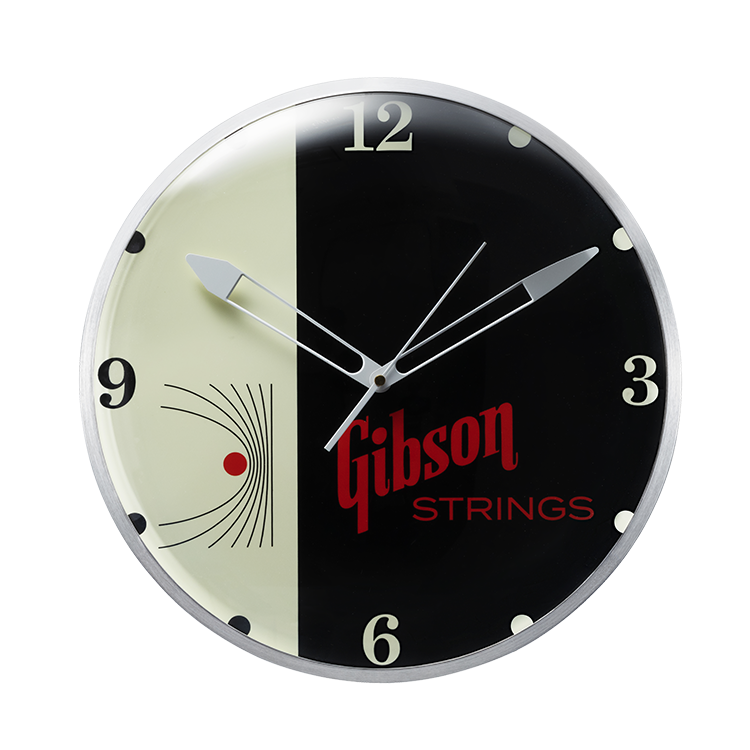 Gibson Vintage Lighted Wall Clock - Strings - GA-CLK2