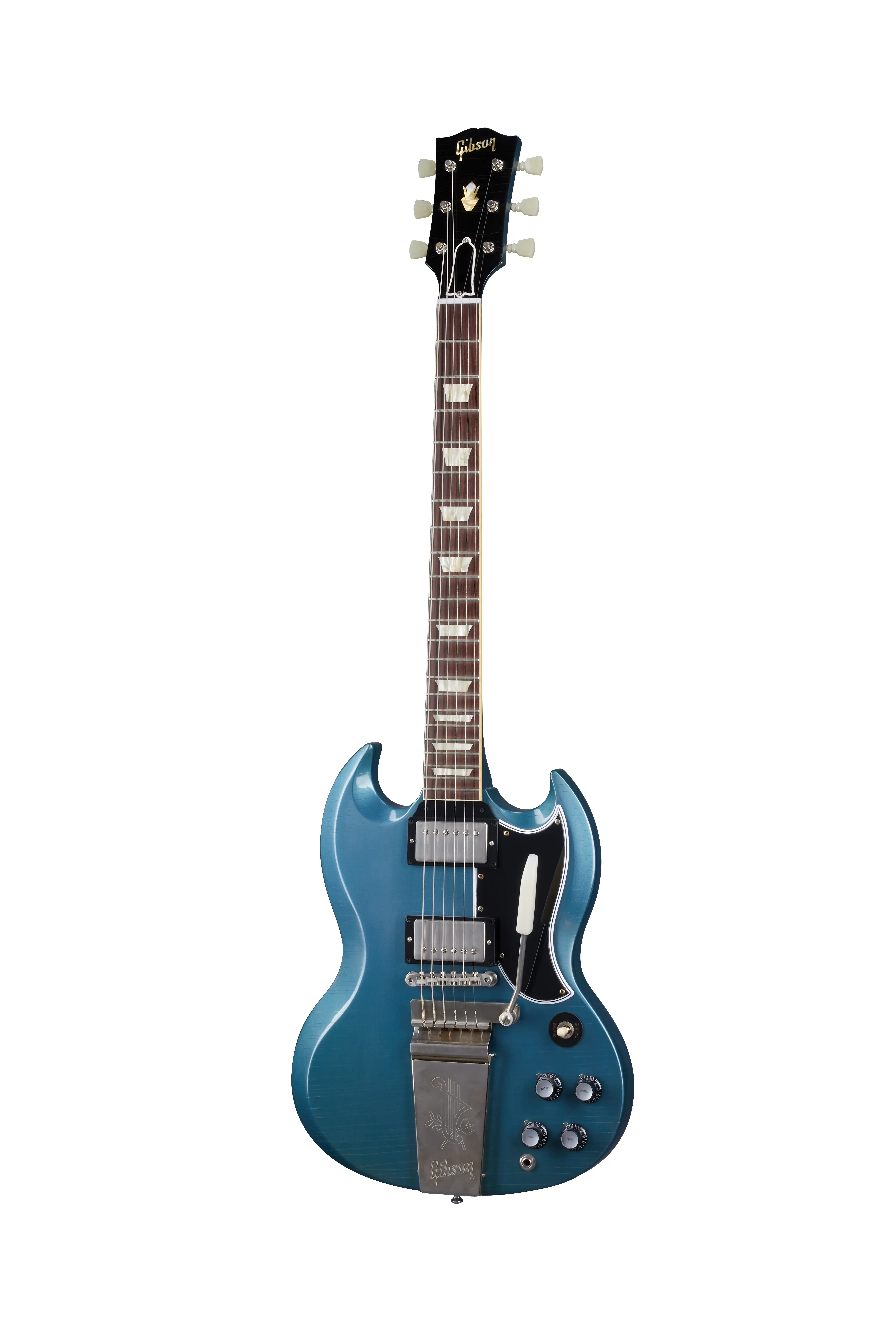 1964 SG Standard With Maestro Vibrola Pelham Blue Ultra Light Aged - Pelham-Blue