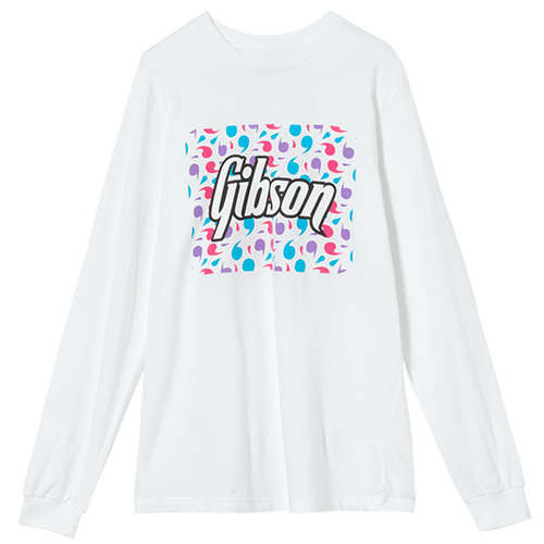 Floral Block Logo Long Sleeve Tee (White) - GA-LSTEE-FLRL-WHT-SM