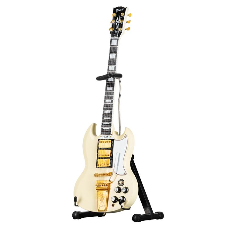 AXE HEAVEN® '64 SG Custom White 1:4 Scale Mini Guitar Model - GG-222AH