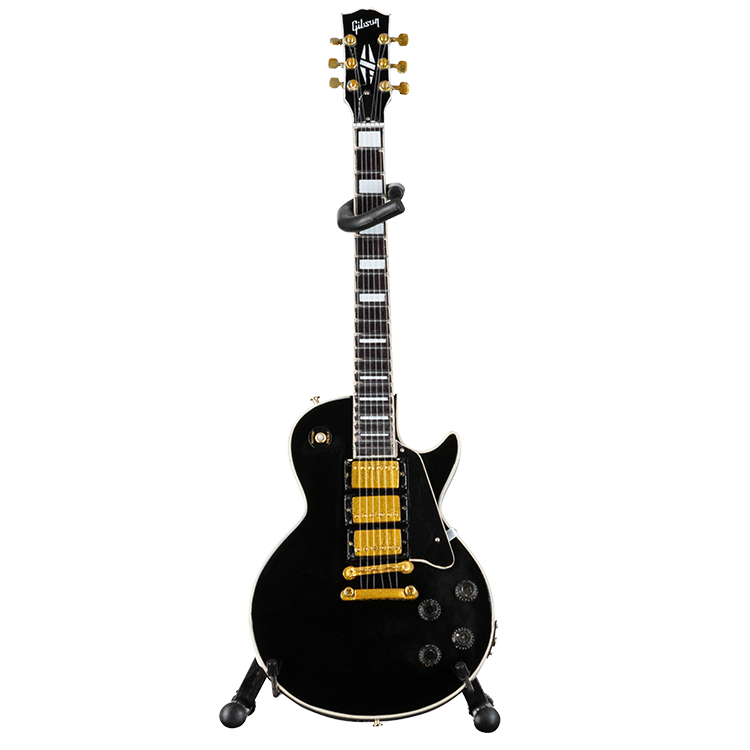 AXE HEAVENÂ® Les Paul Custom Ebony 1:4 Scale Mini Guitar Model - GG-123AH