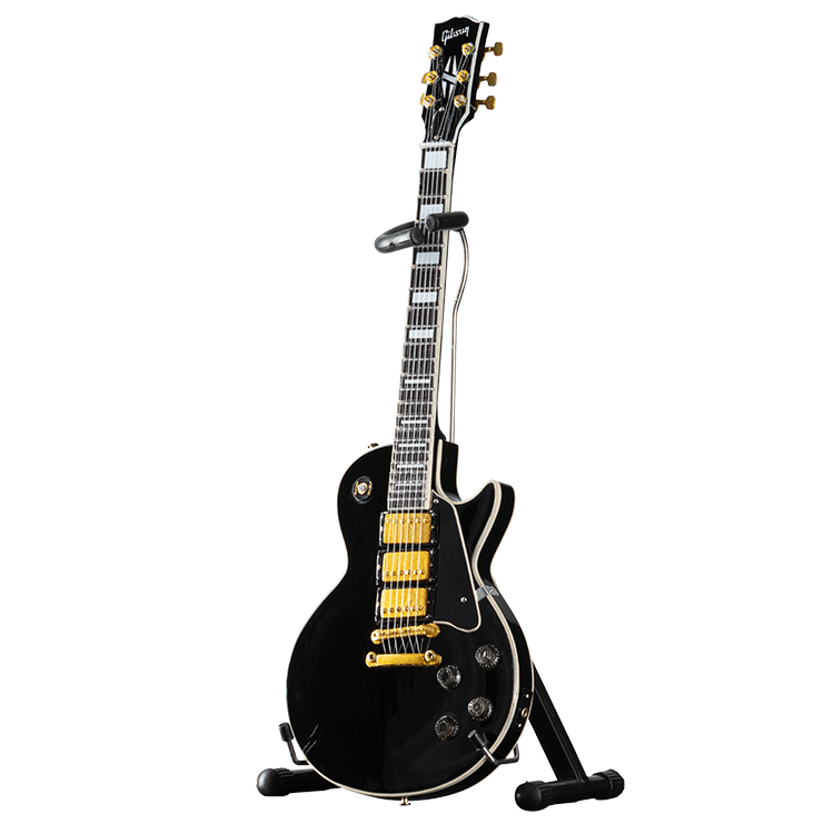 AXE HEAVEN® Les Paul Custom Ebony 1:4 Scale Mini Guitar Model - GG-123AH